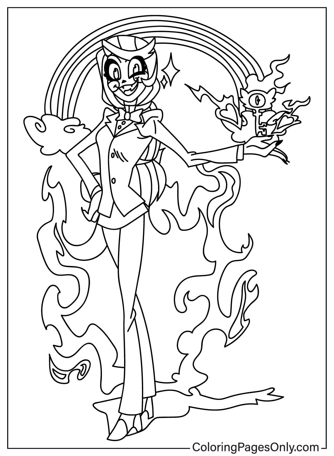 Charlie Morningstar Coloring Page from Hazbin Hotel