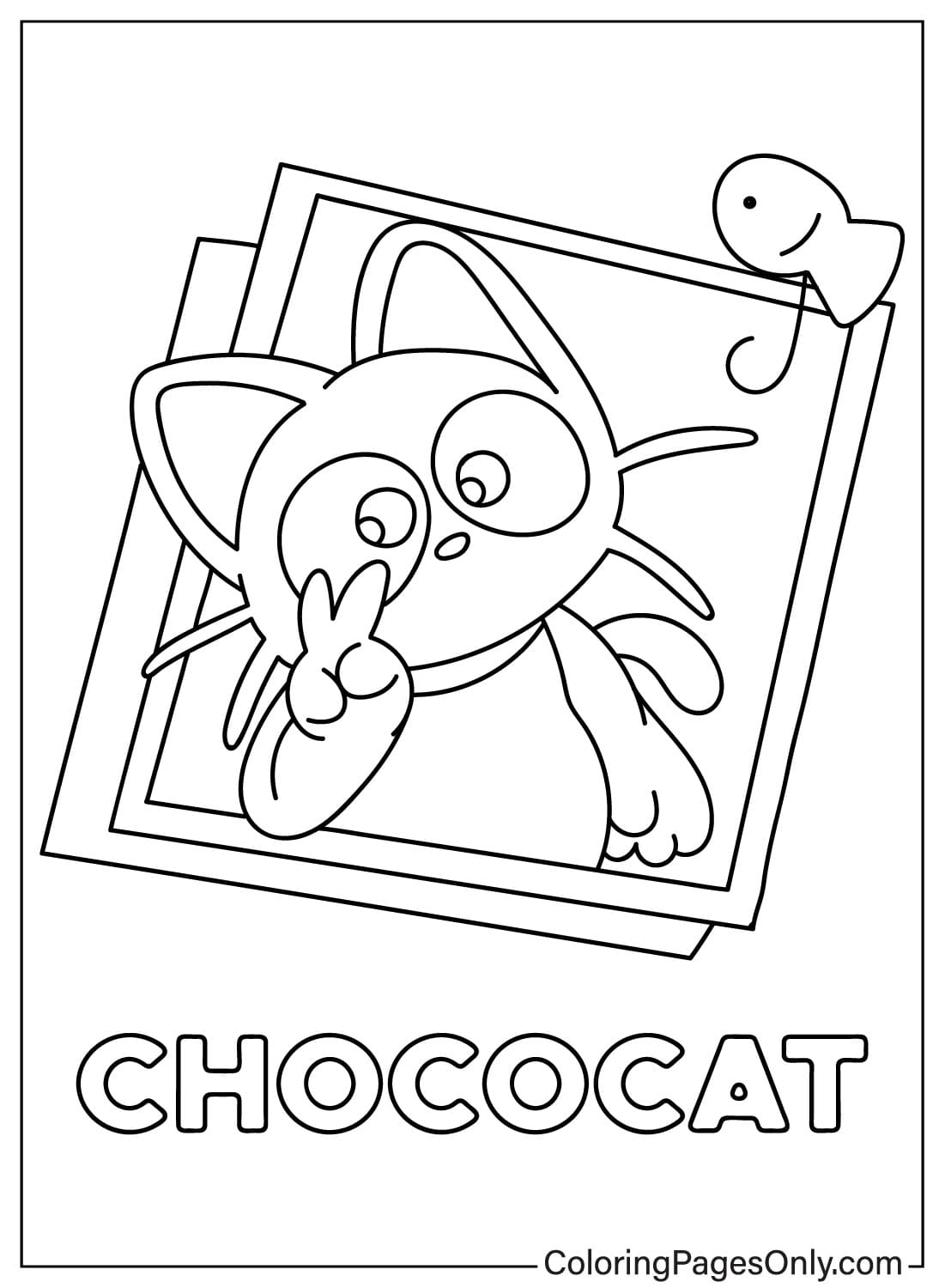 Página para colorear de Chococat Imágenes de Chococat