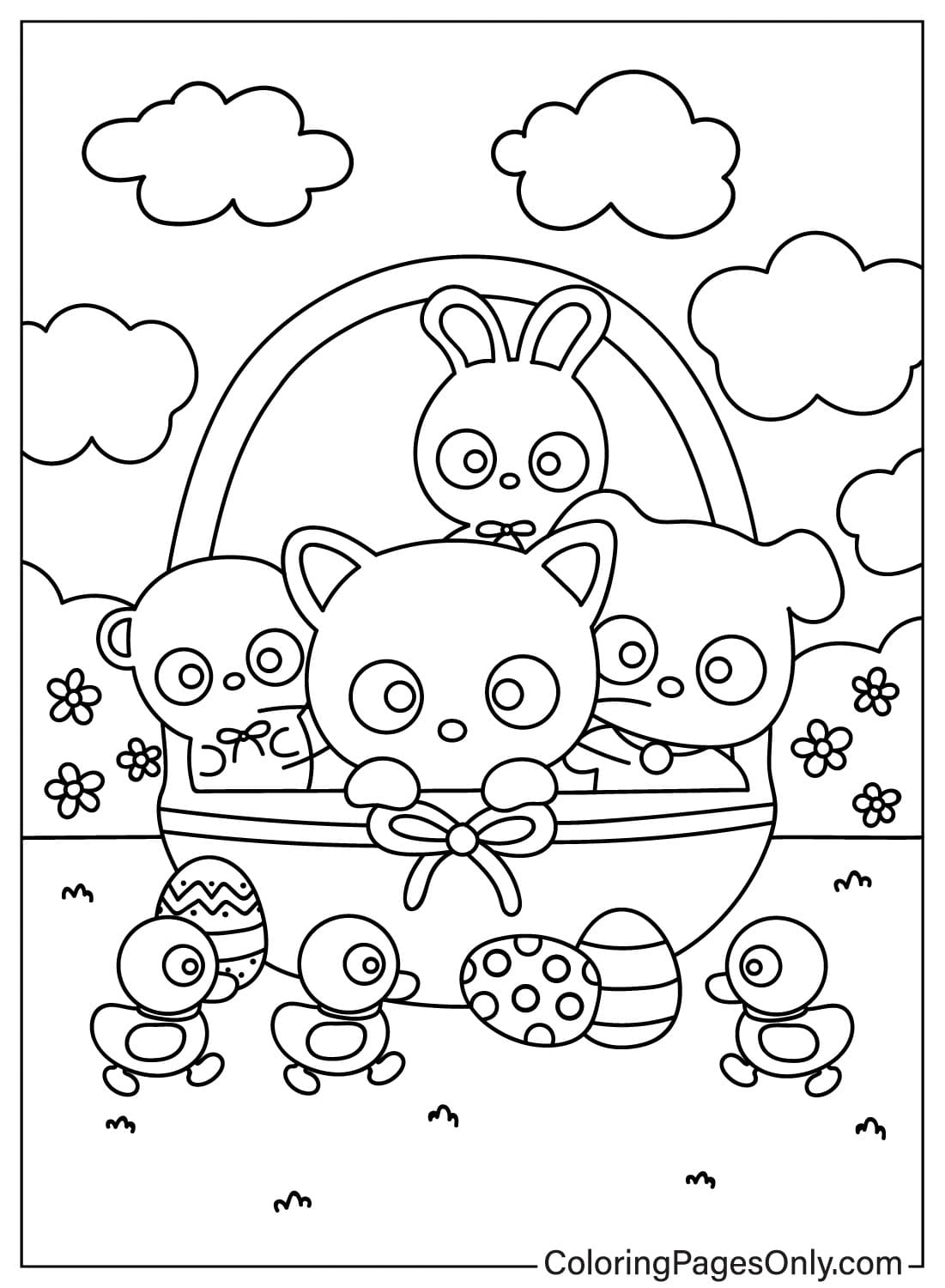 Página para colorir de Chococat para impressão gratuita em Chococat