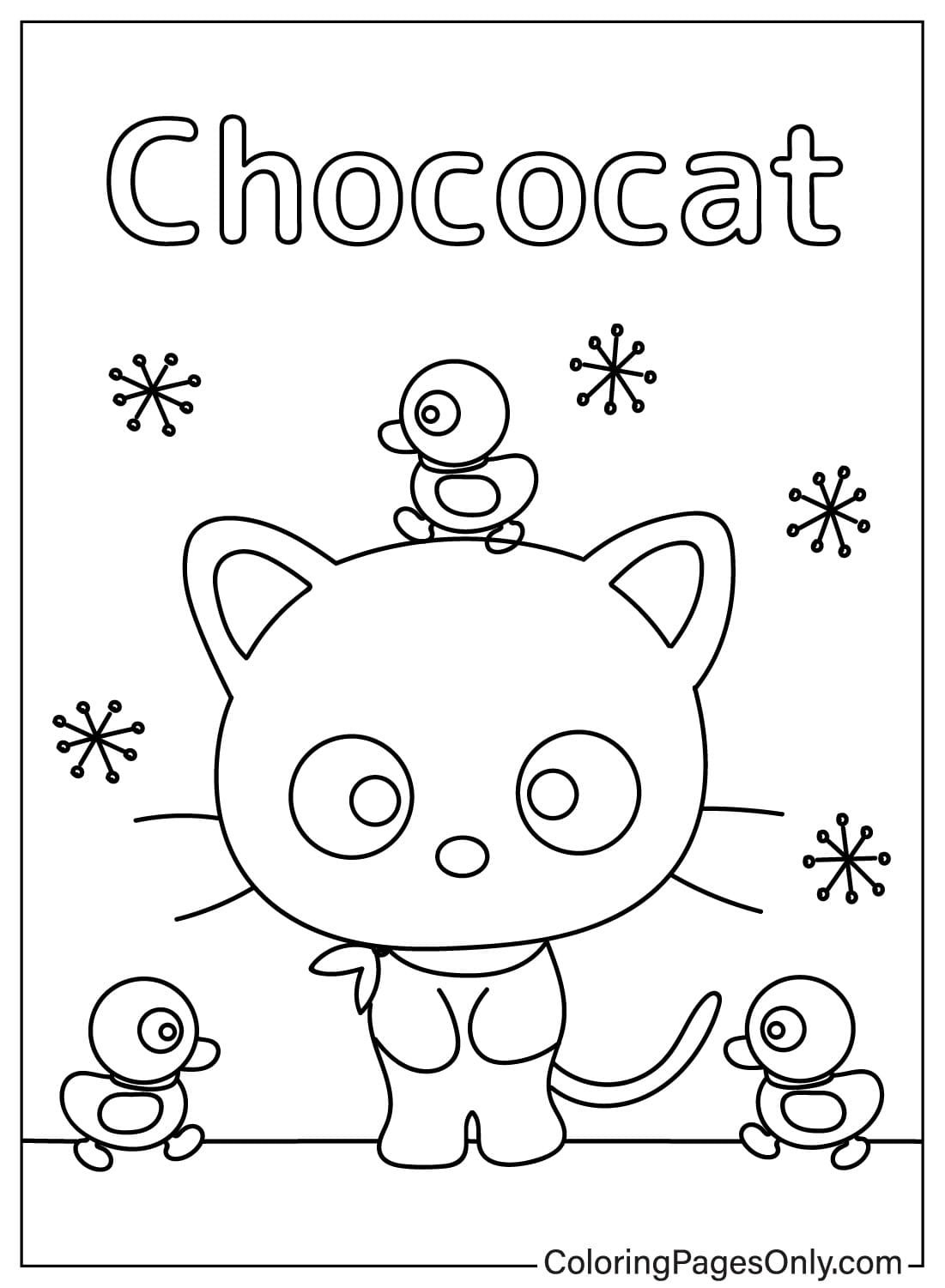 Chococat kleurplaat van Chococat