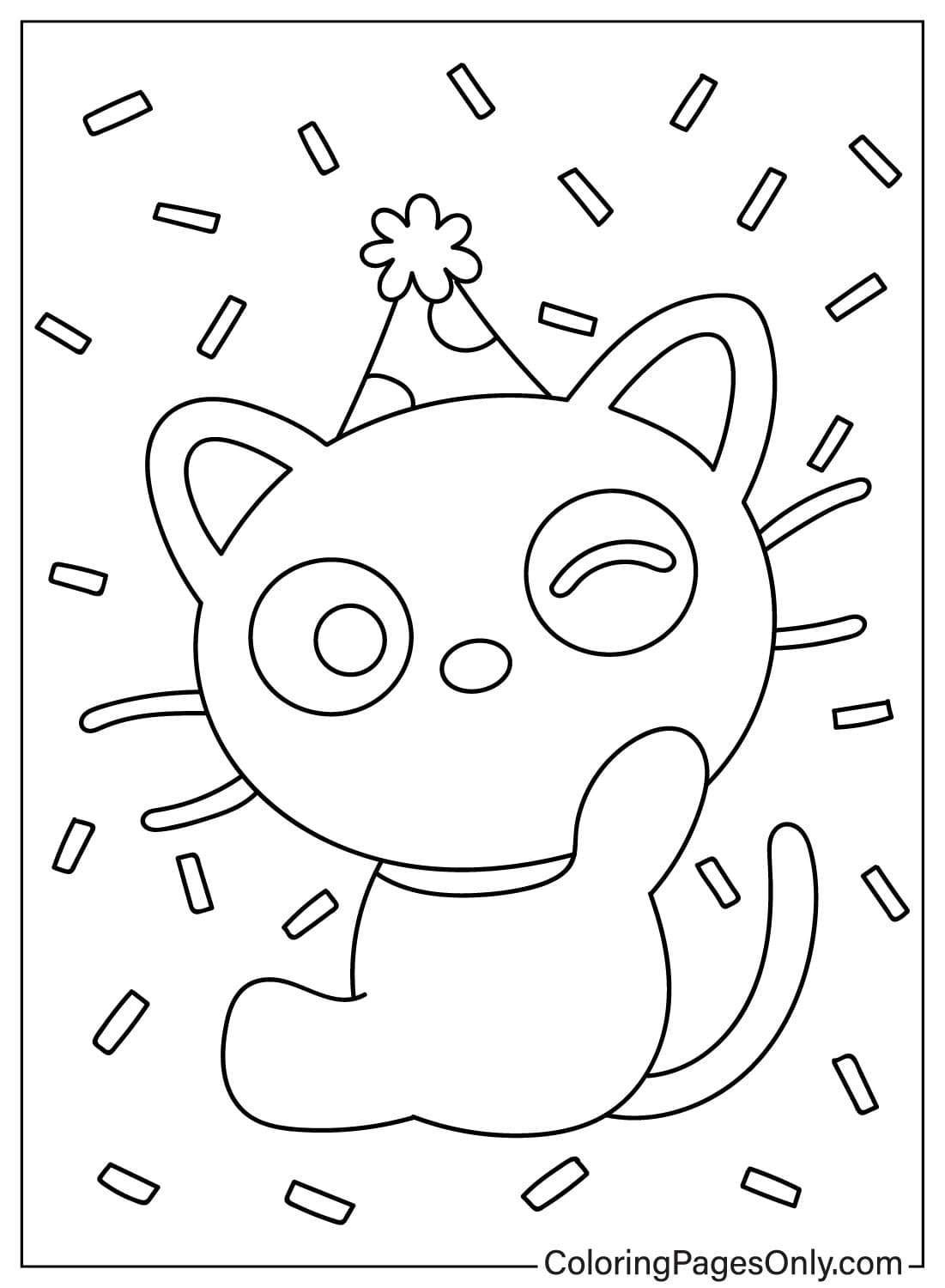 Chococat Cute Coloring Page from Chococat