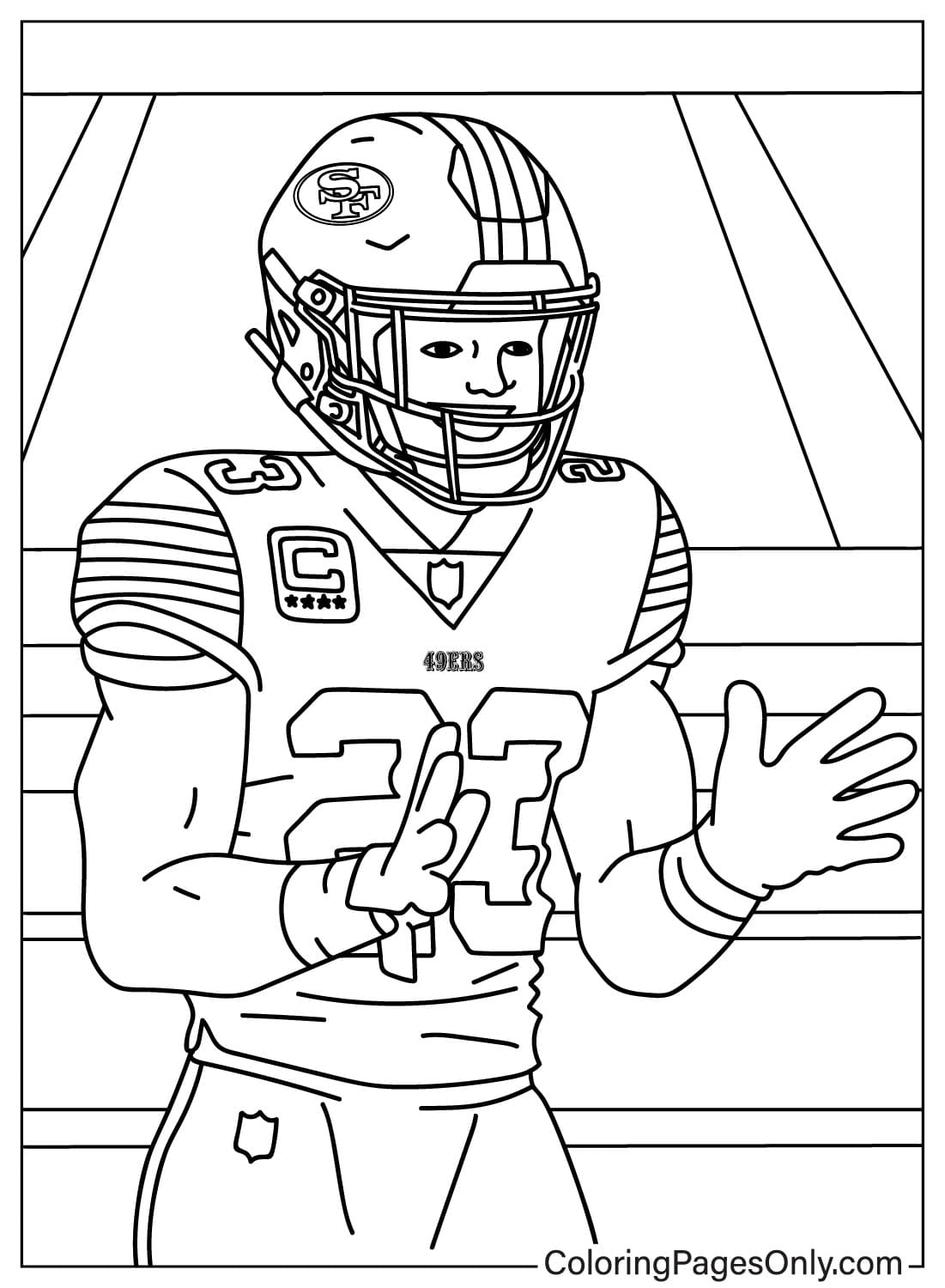 Christian McCaffrey Coloring Page - Free Printable Coloring Pages