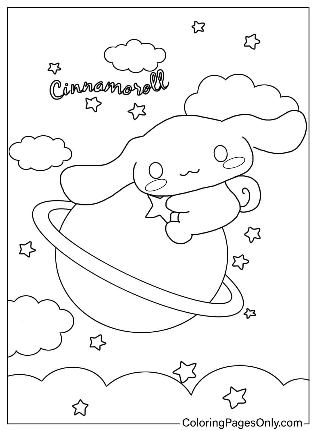 Cinnamoroll Sanrio Coloring Page Free from Cinnamoroll