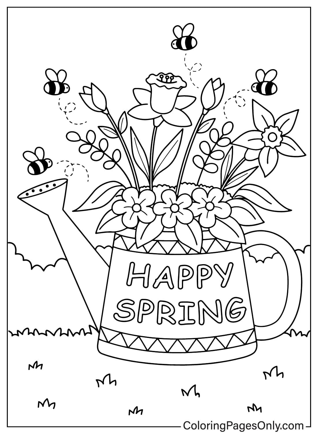 Цветные изображения страниц Весна
