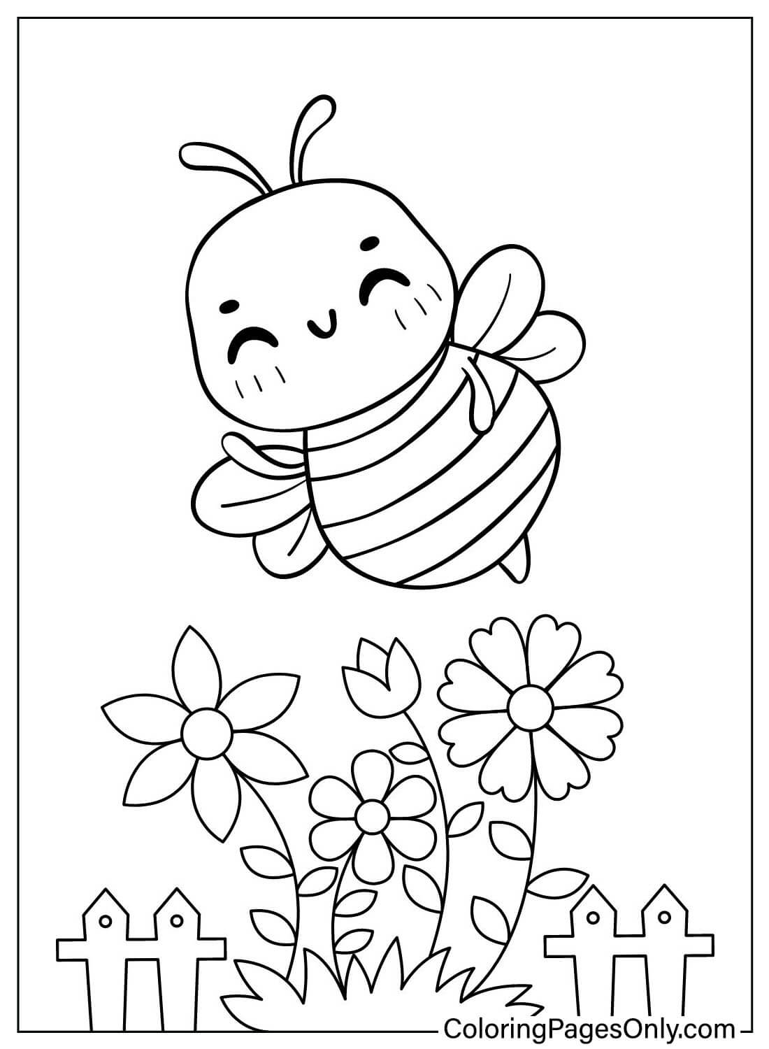 蜜蜂着色页免费蜜蜂