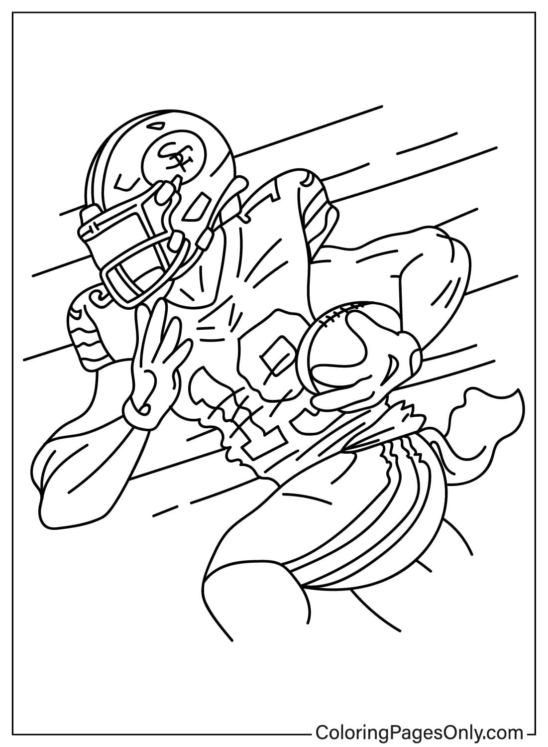 Deebo Samuel Coloring Page from San Francisco 49ers