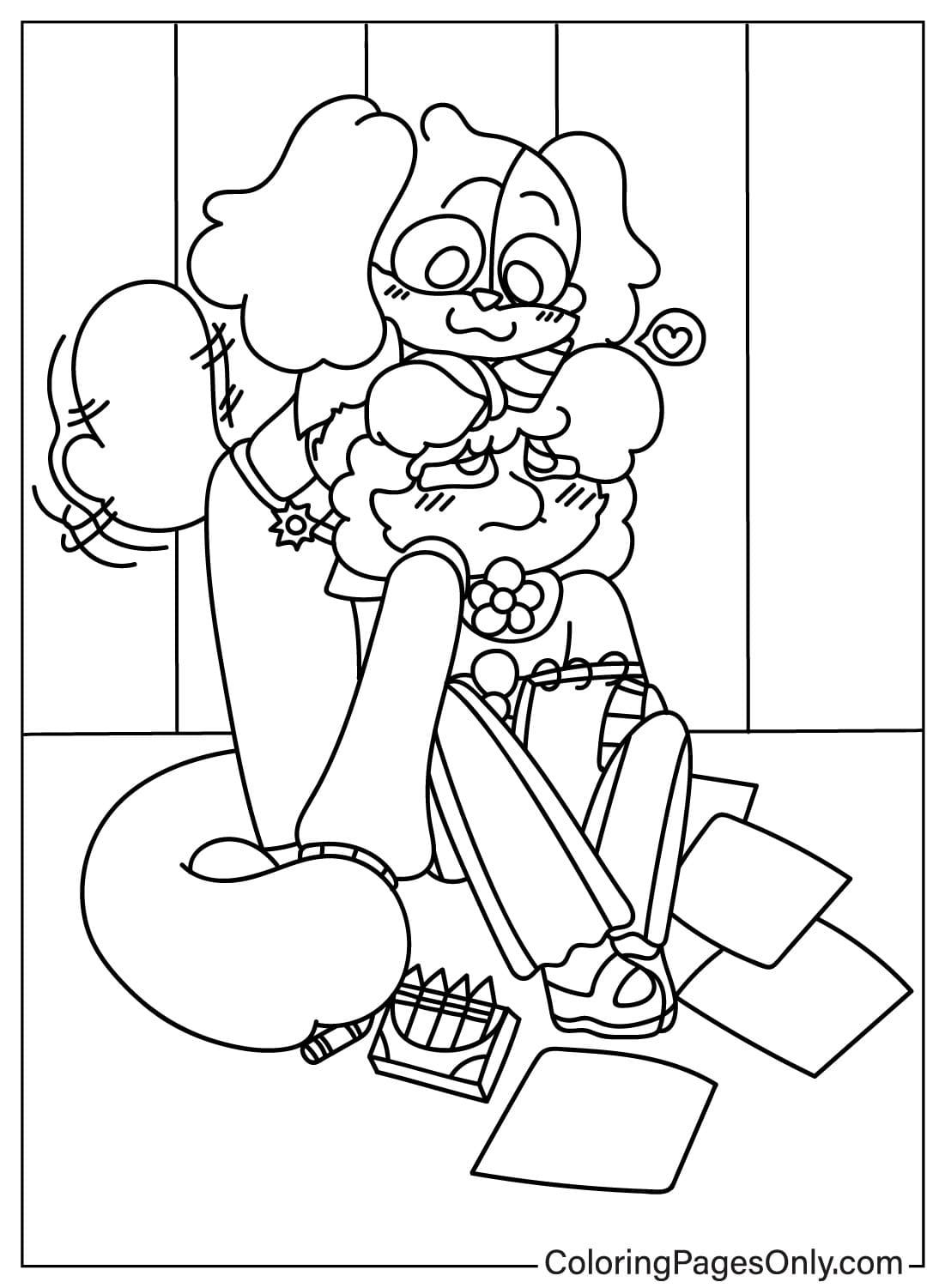 DogDay and CraftyCorn Coloring Page from DogDay