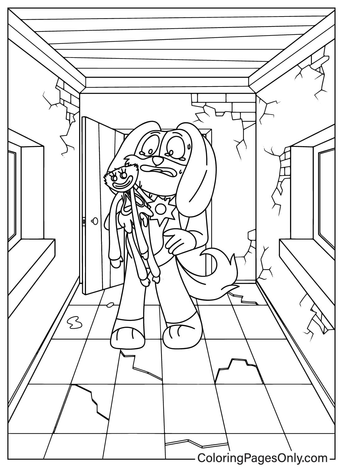 DogDay and Kissy Missy Coloring Page Free from DogDay