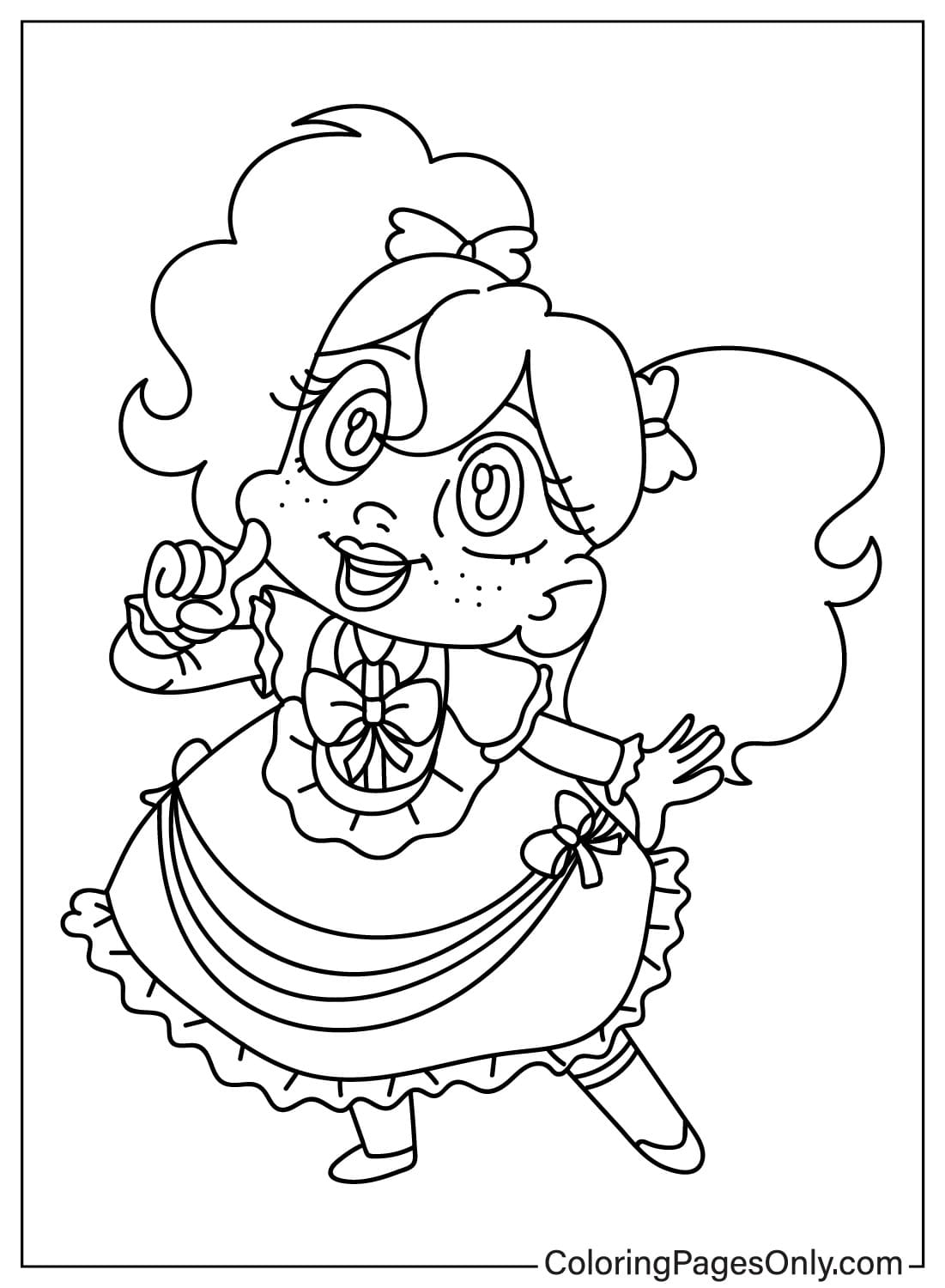 Doll Poppy Playtime Coloring Page from Poppy Playtime