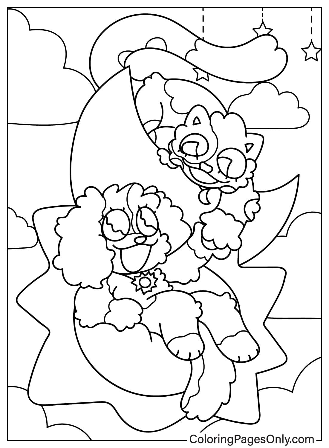 Drawing Catnap and DogDay Coloring Page from CatNap