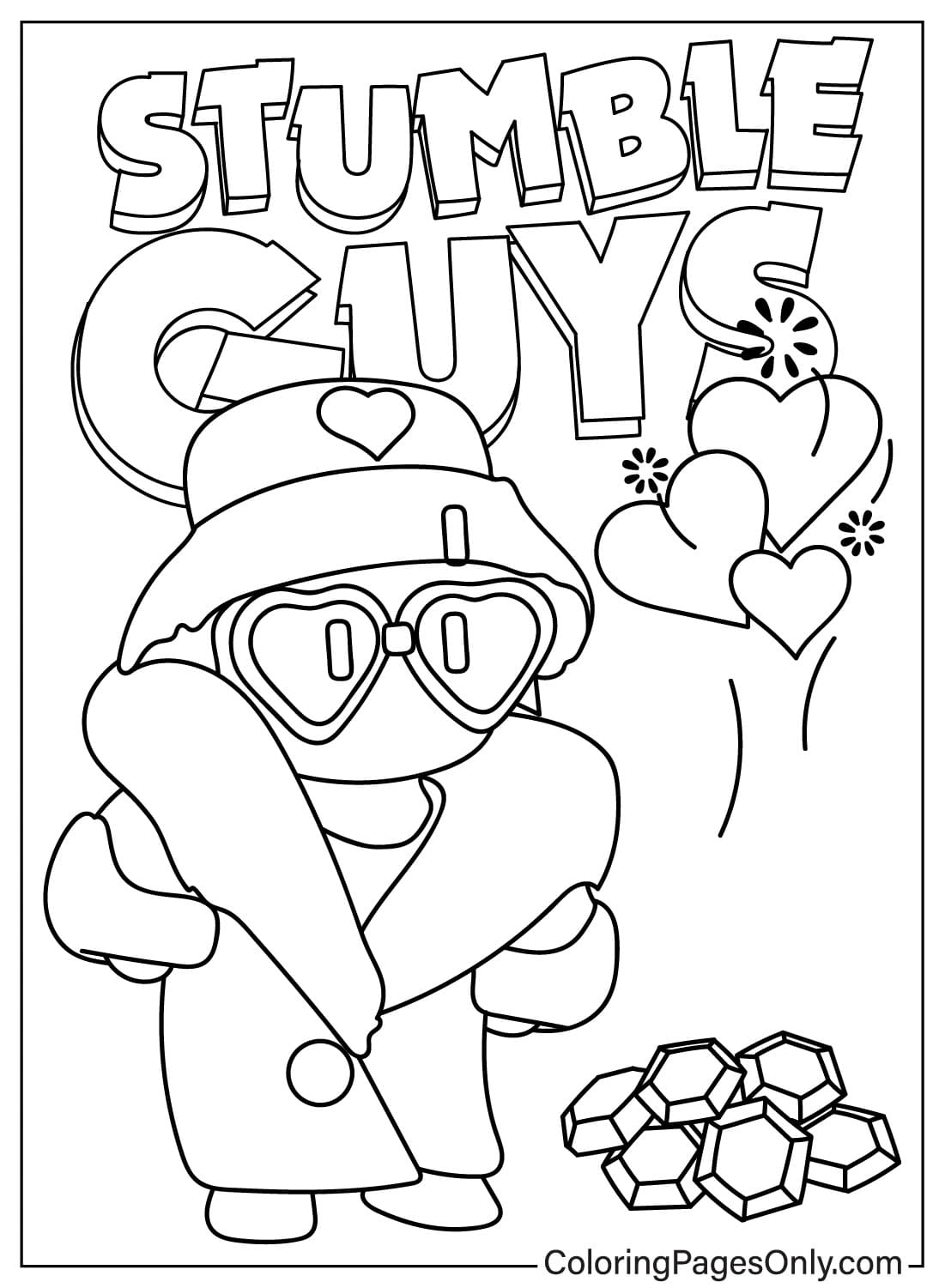 Drawing Stumble Guys Coloring Page from Stumble Guys