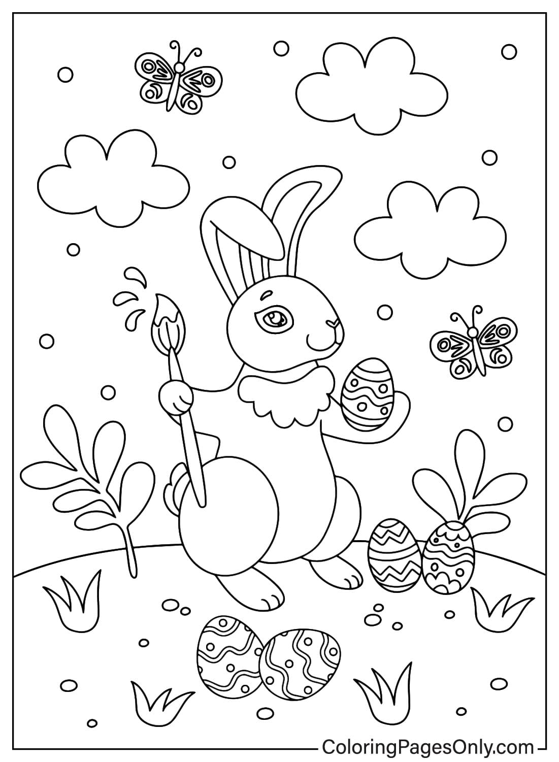 Easter Bunny Coloring Pages to Download