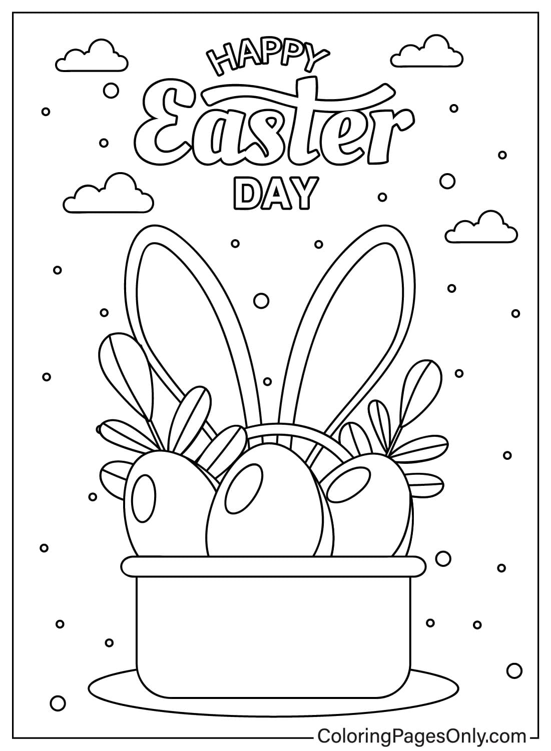 Easter Card Free Coloring Page Coloring Page
