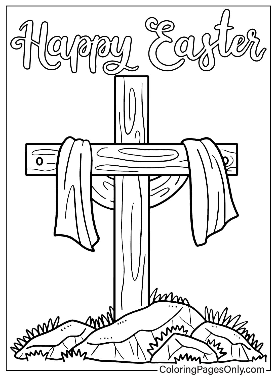 Libro da colorare della Croce di Pasqua di Croce di Pasqua