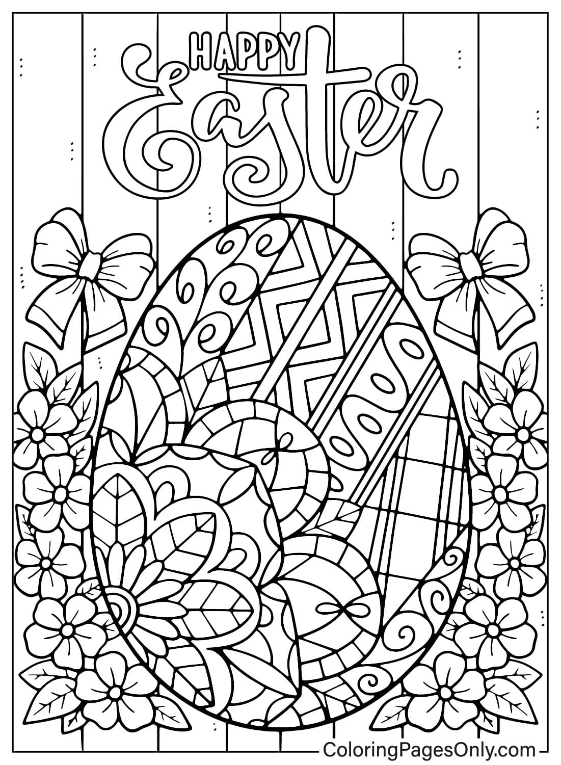 Easter Eggs Coloring Page Free