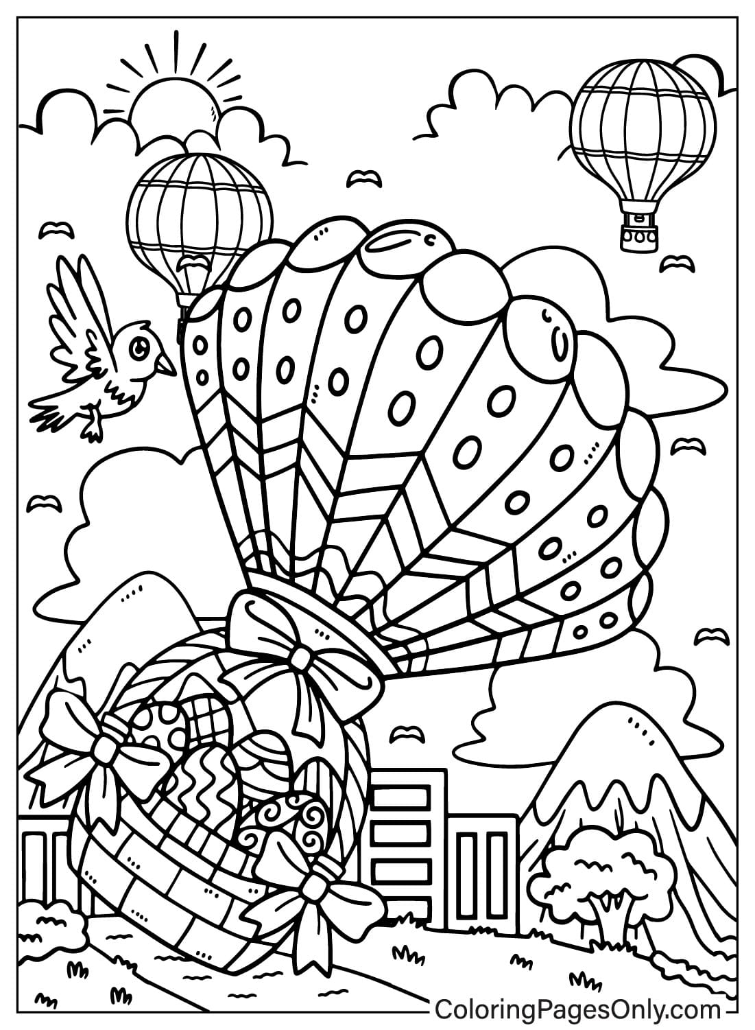 Easter Eggs Coloring Sheet