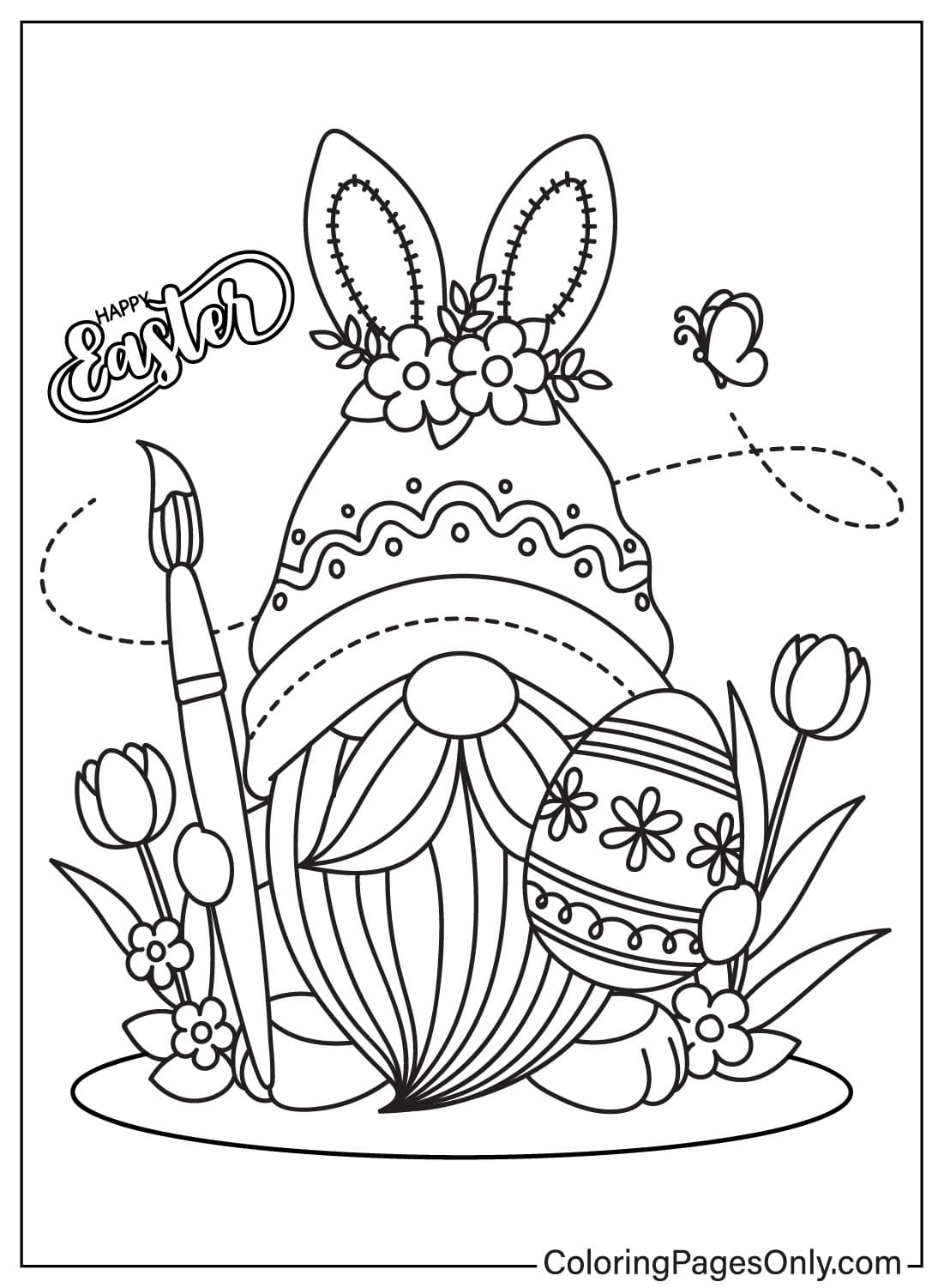 Livre de coloriage de gnome de Pâques de Easter Gnome