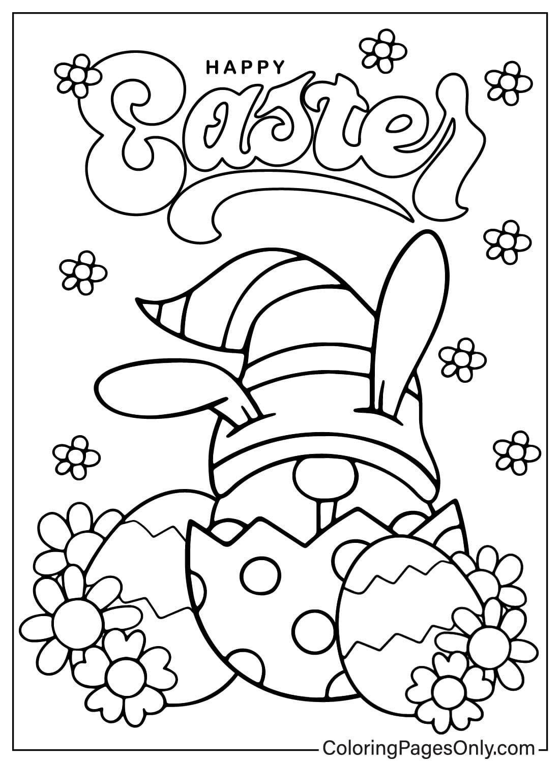 Раскраска Пасхальный гном из мультфильма «Пасхальный гном»