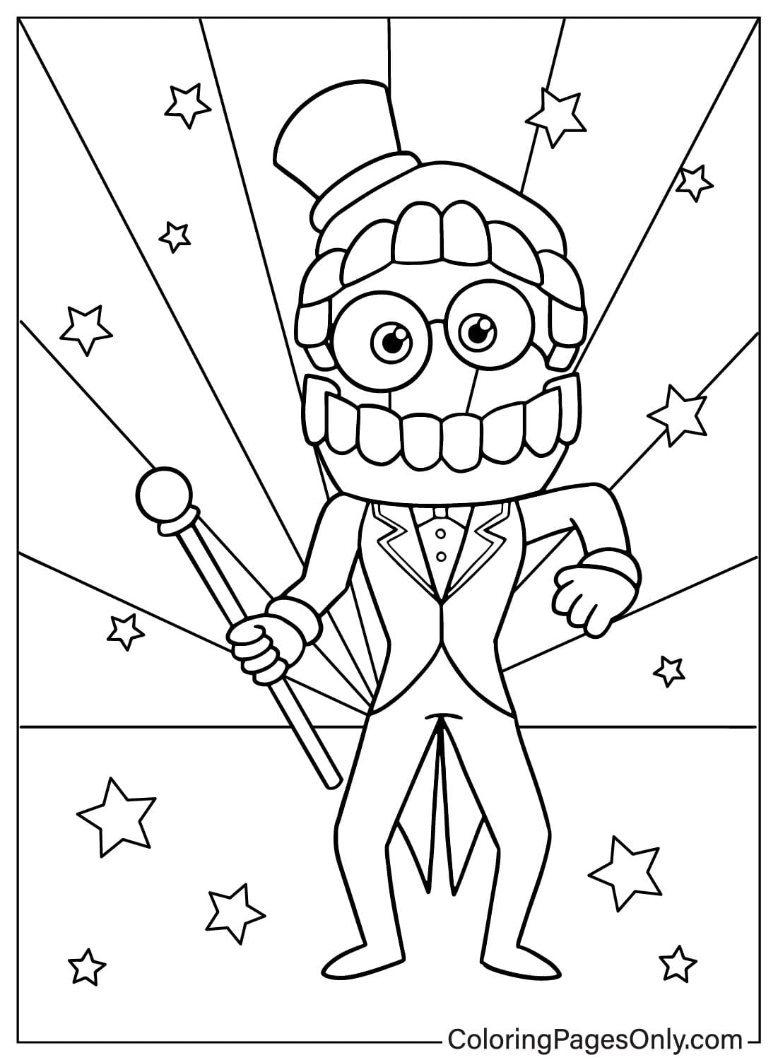 Free Caine Coloring Page from Caine