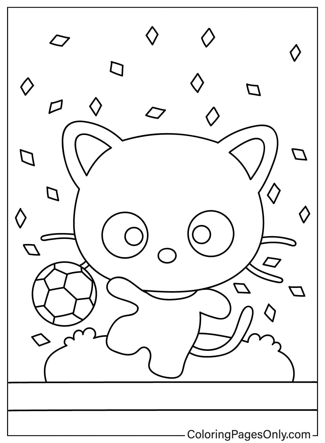 Página para colorir Chococat grátis da Chococat