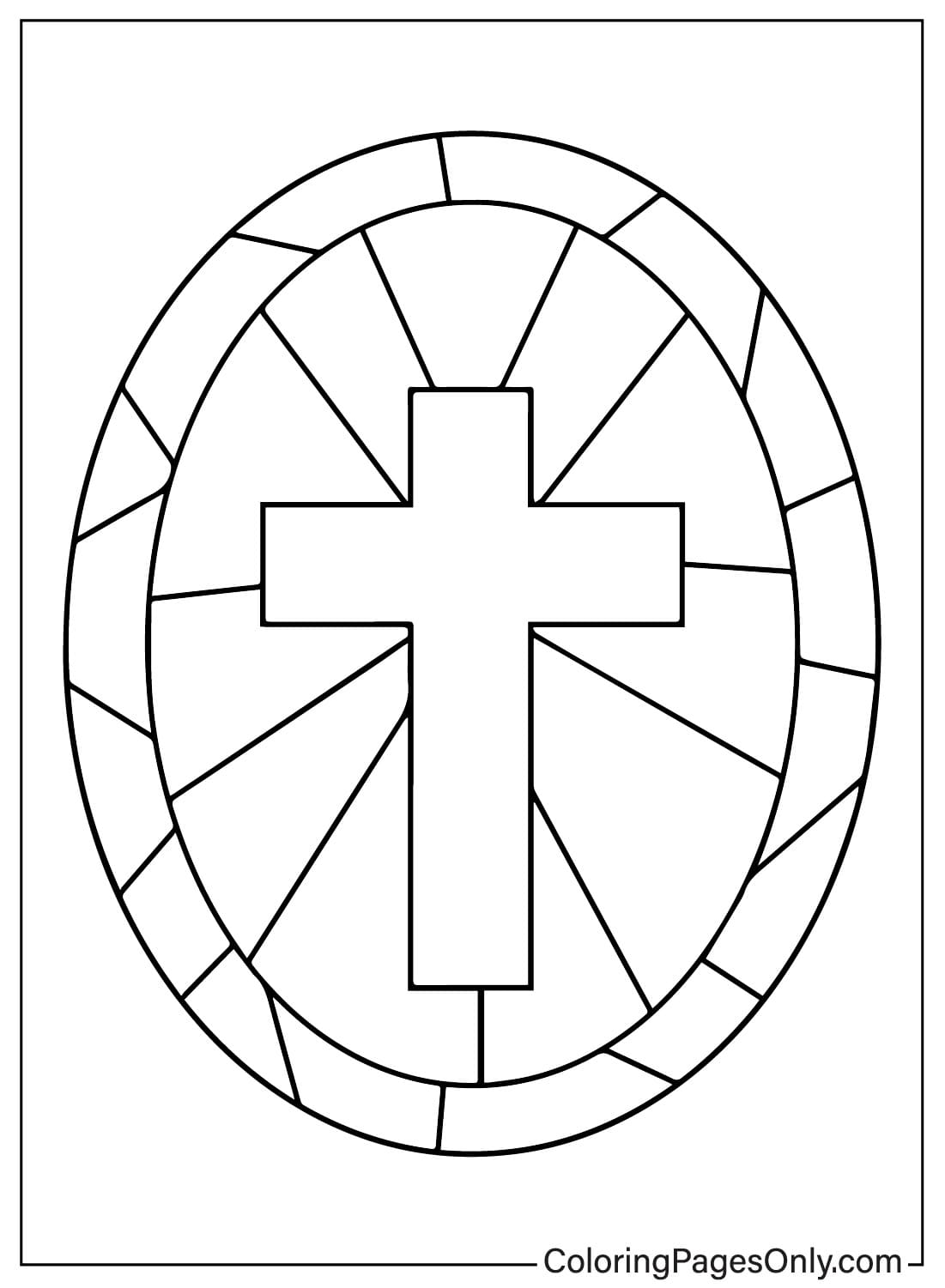 Бесплатная раскраска Пасхальный крест от Пасхальный крест