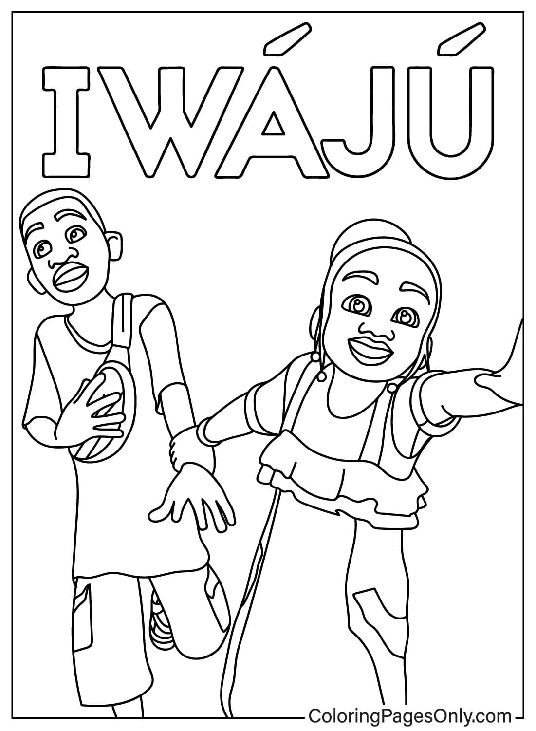 Página para colorear de Iwájú gratis de Iwájú