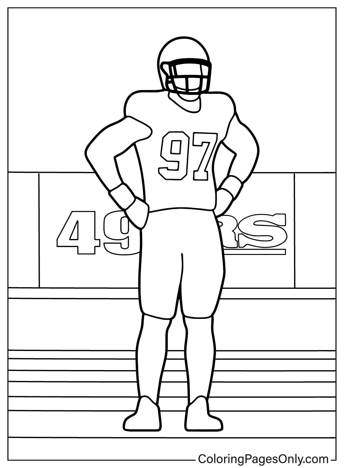Free Nick Bosa Coloring Page from San Francisco 49ers