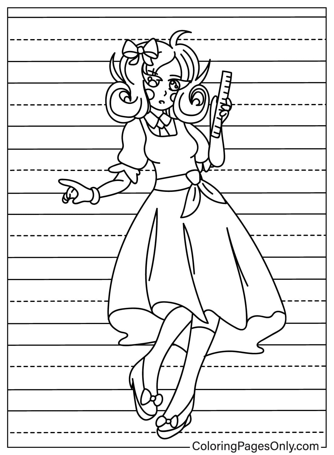 Free Printable Miss Delight Coloring Page from Miss Delight