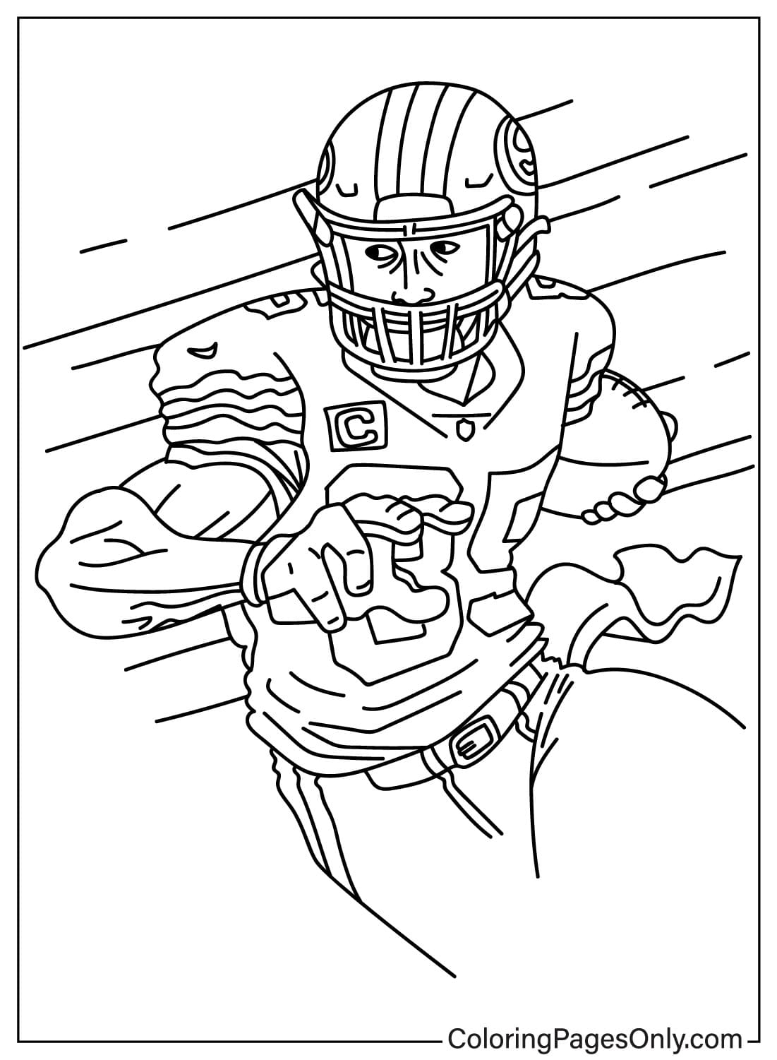 George Kittle Coloring Page from San Francisco 49ers