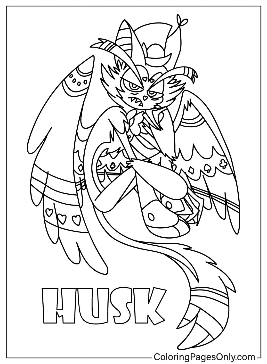 Página para colorear de Husk de Husk