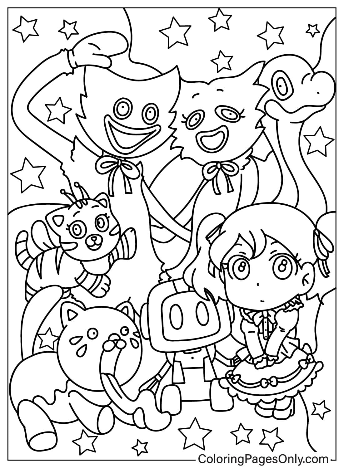 Images Poppy Playtime Coloring Page from Poppy Playtime