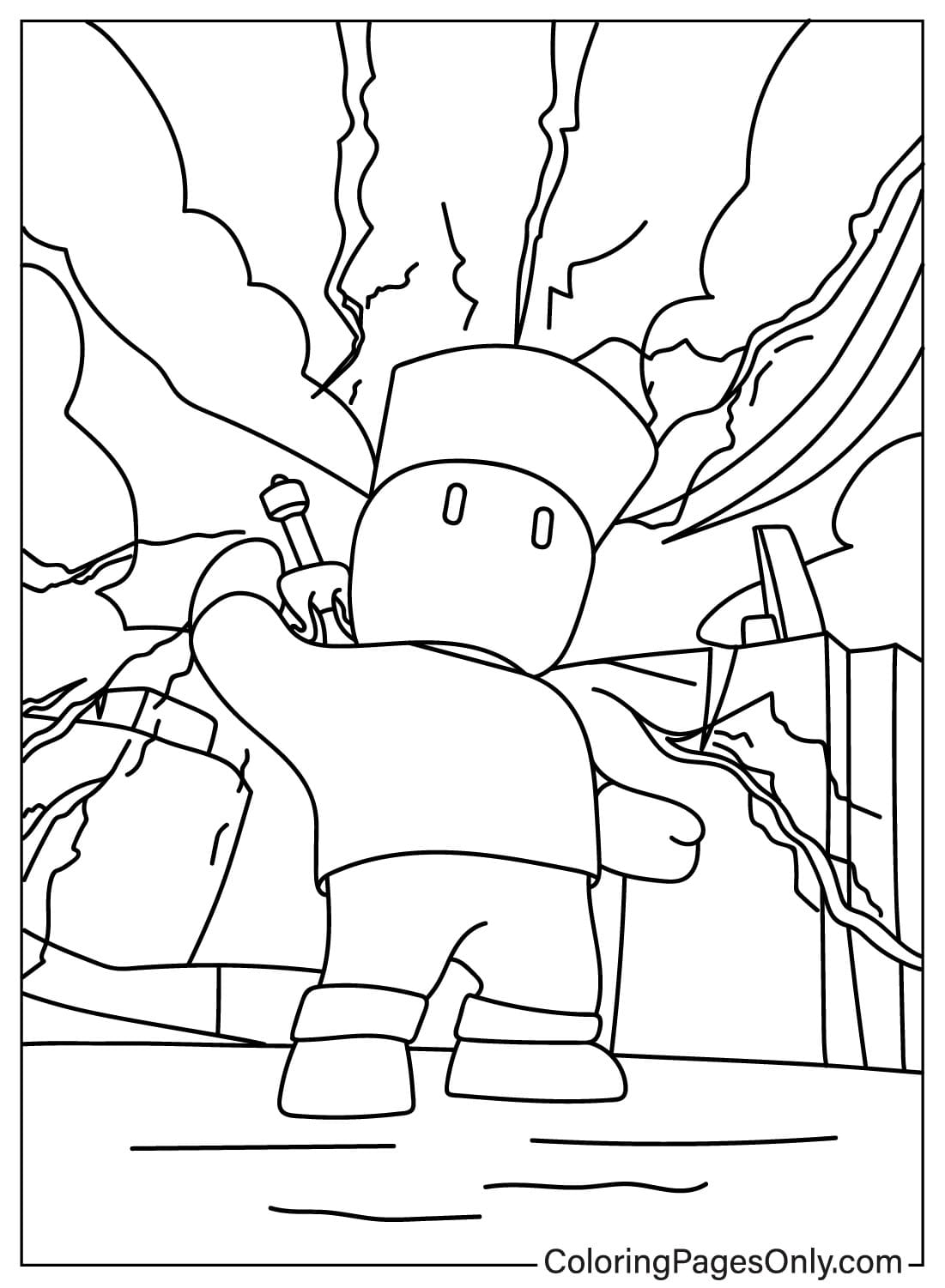 Images Stumble Guys Coloring Page from Stumble Guys