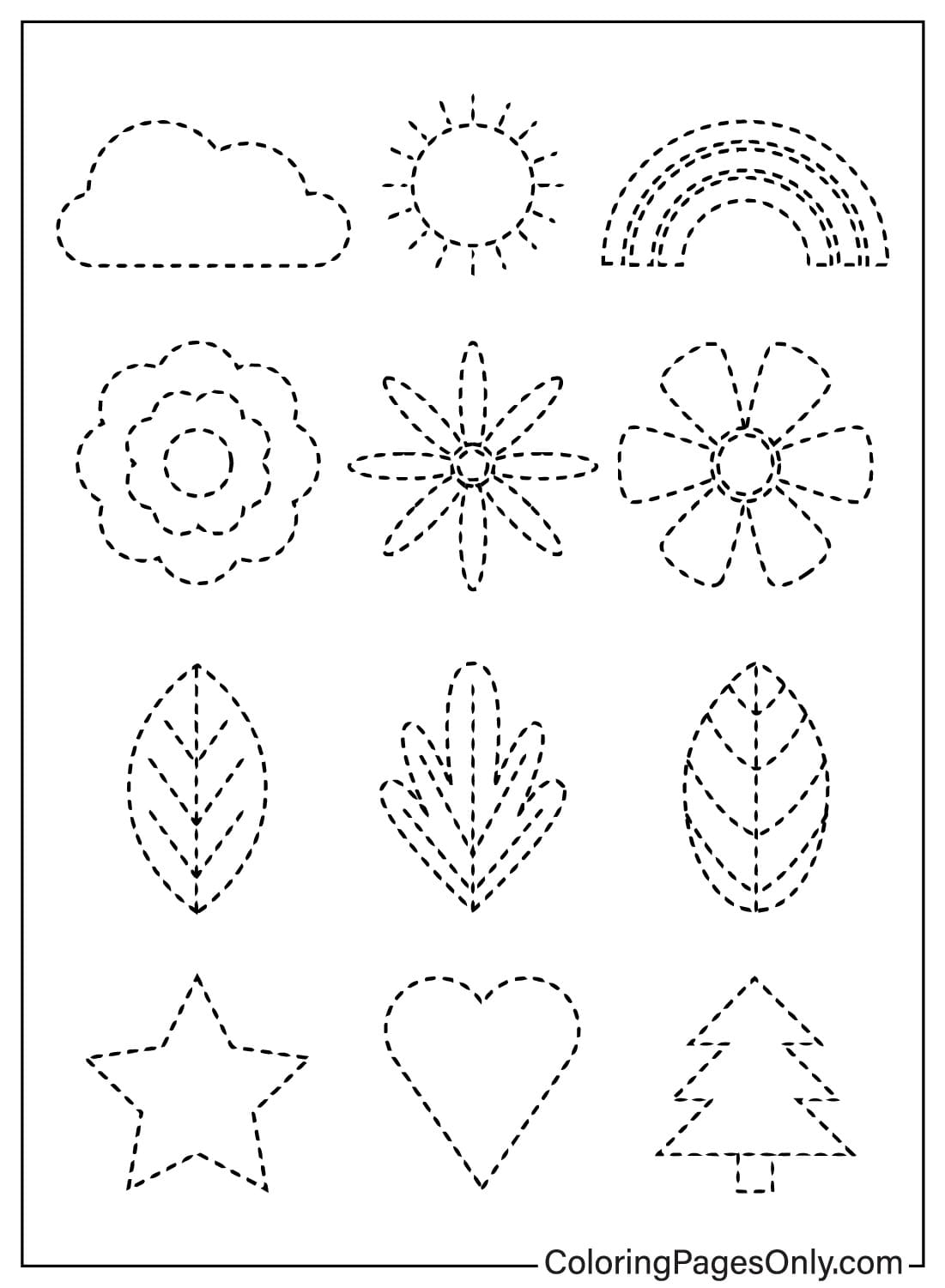 Images Tracing Coloring Page from Tracing