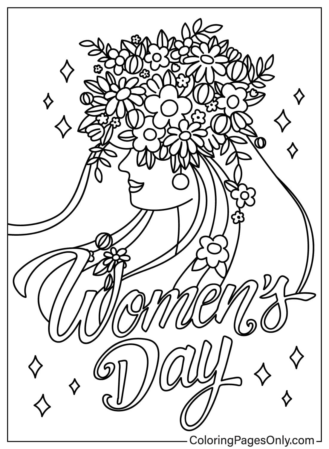 Images Womens Day Coloring Page from Women's Day 2024