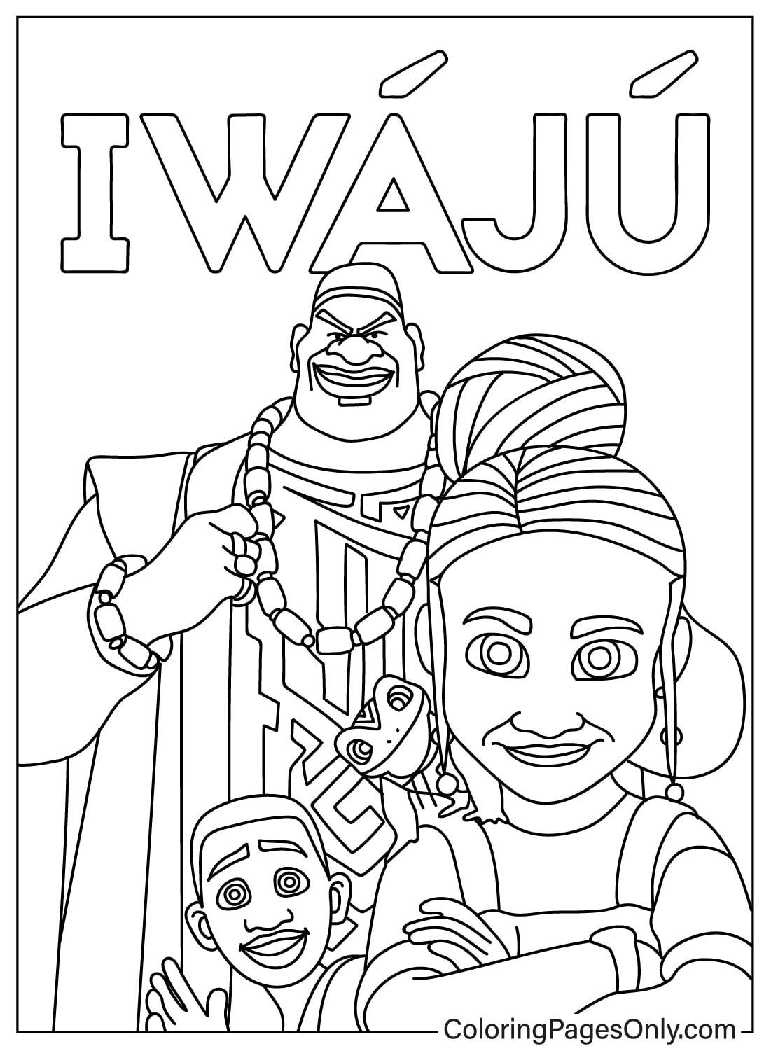 Iwájú Coloring Page Printable from Iwájú
