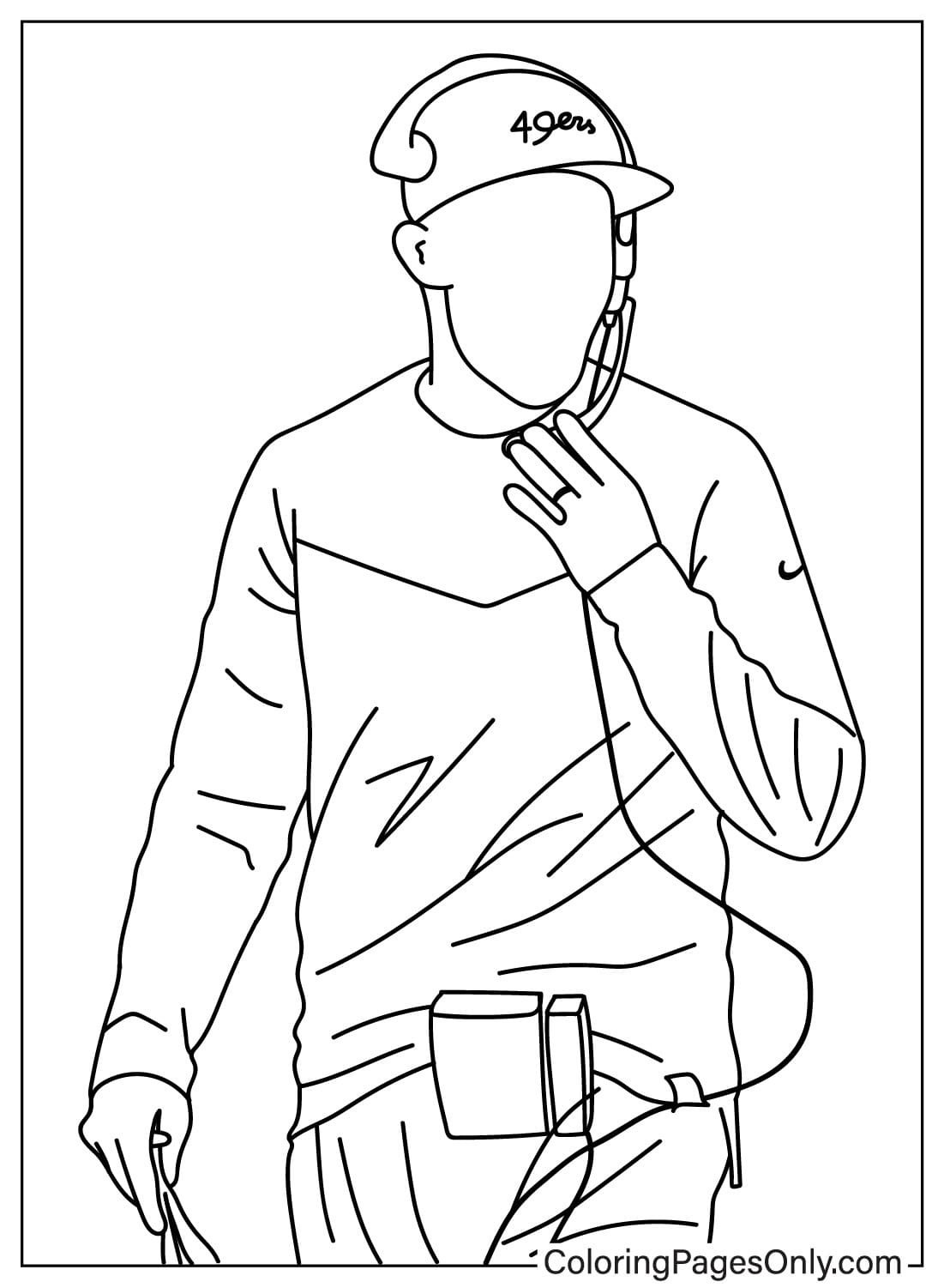 Kyle Shanahan Coloring Page from San Francisco 49ers