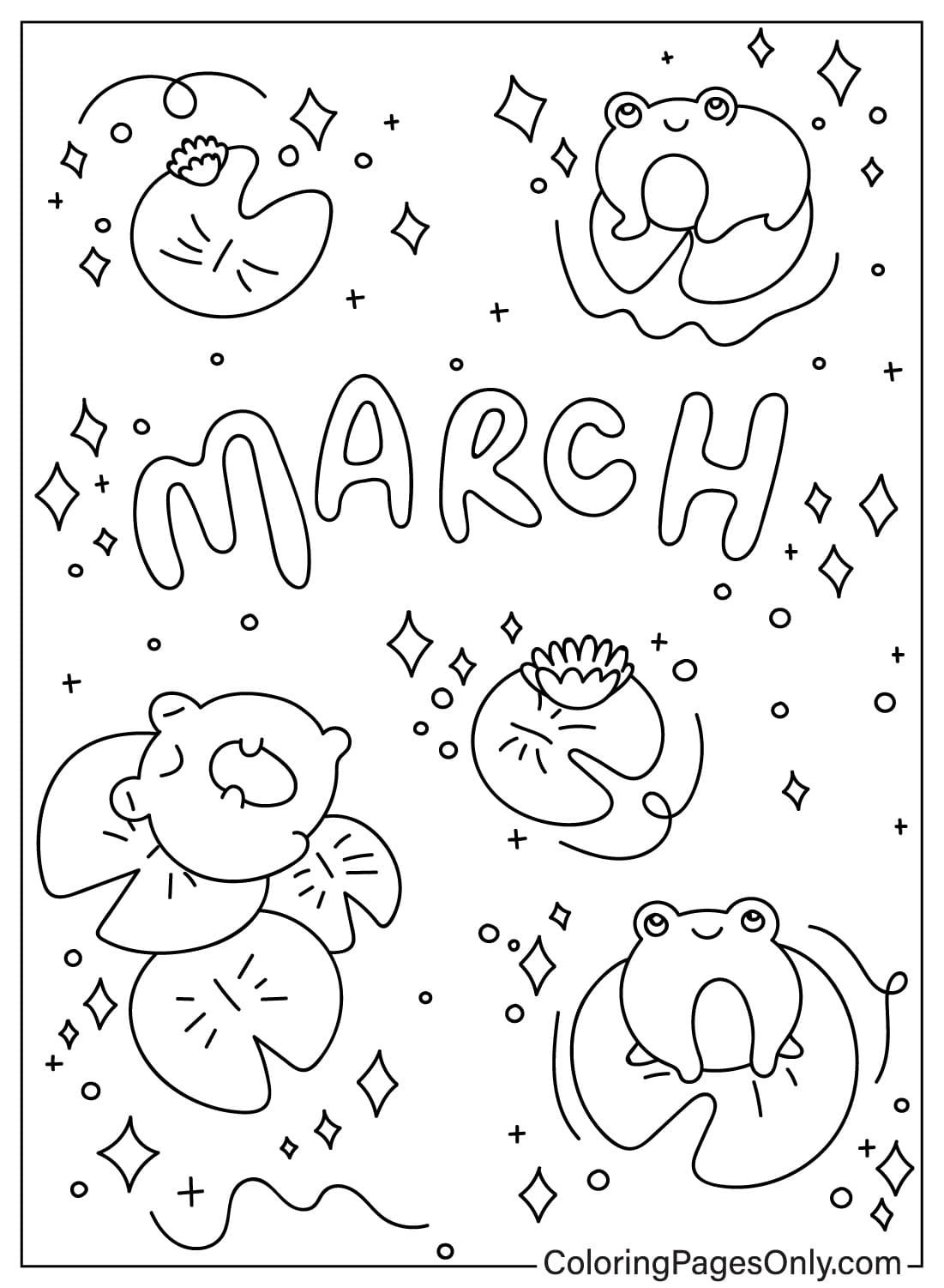Kleurplaat maart Gratis vanaf maart 2024
