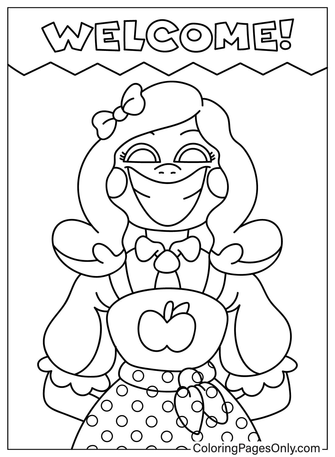 Miss Delight Coloring Page Free from Poppy Playtime