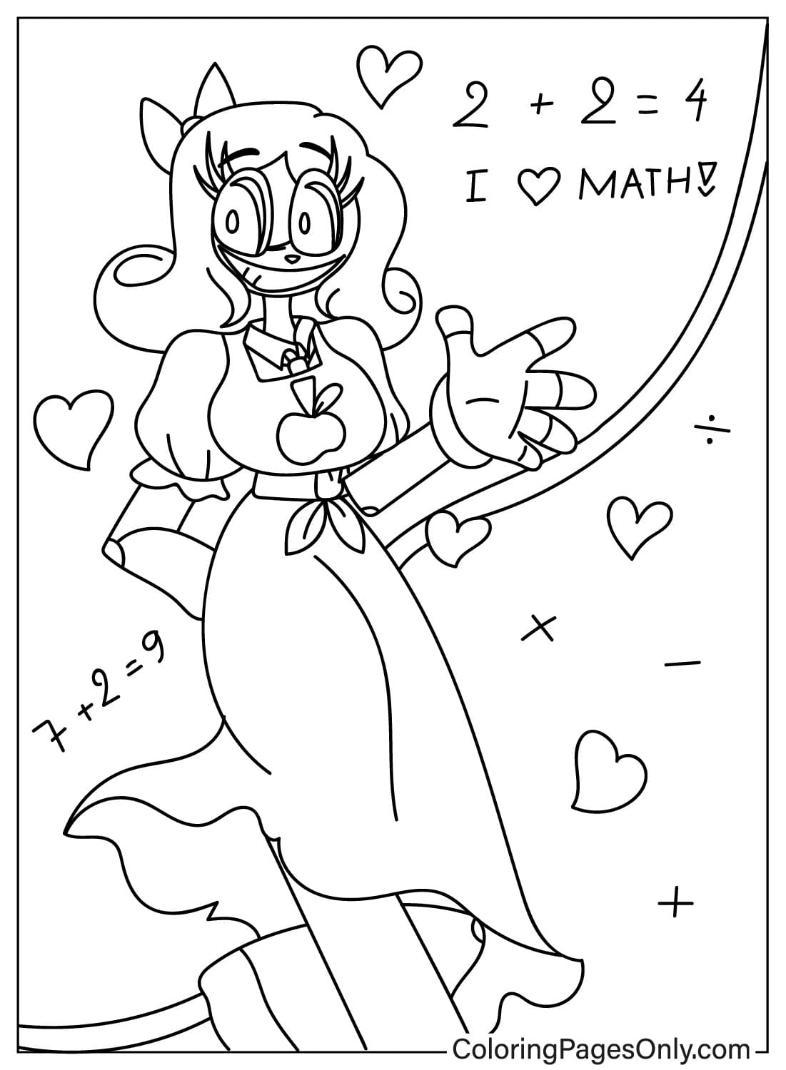Miss Delight Free Coloring Page from Miss Delight