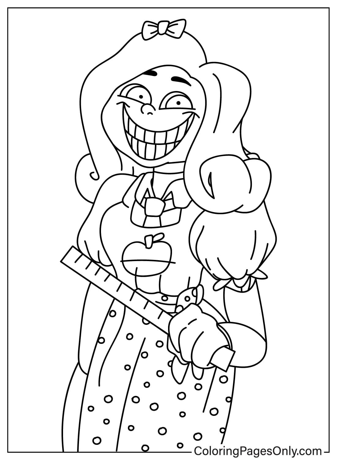 Miss Delight Free Printable Coloring Page from Miss Delight