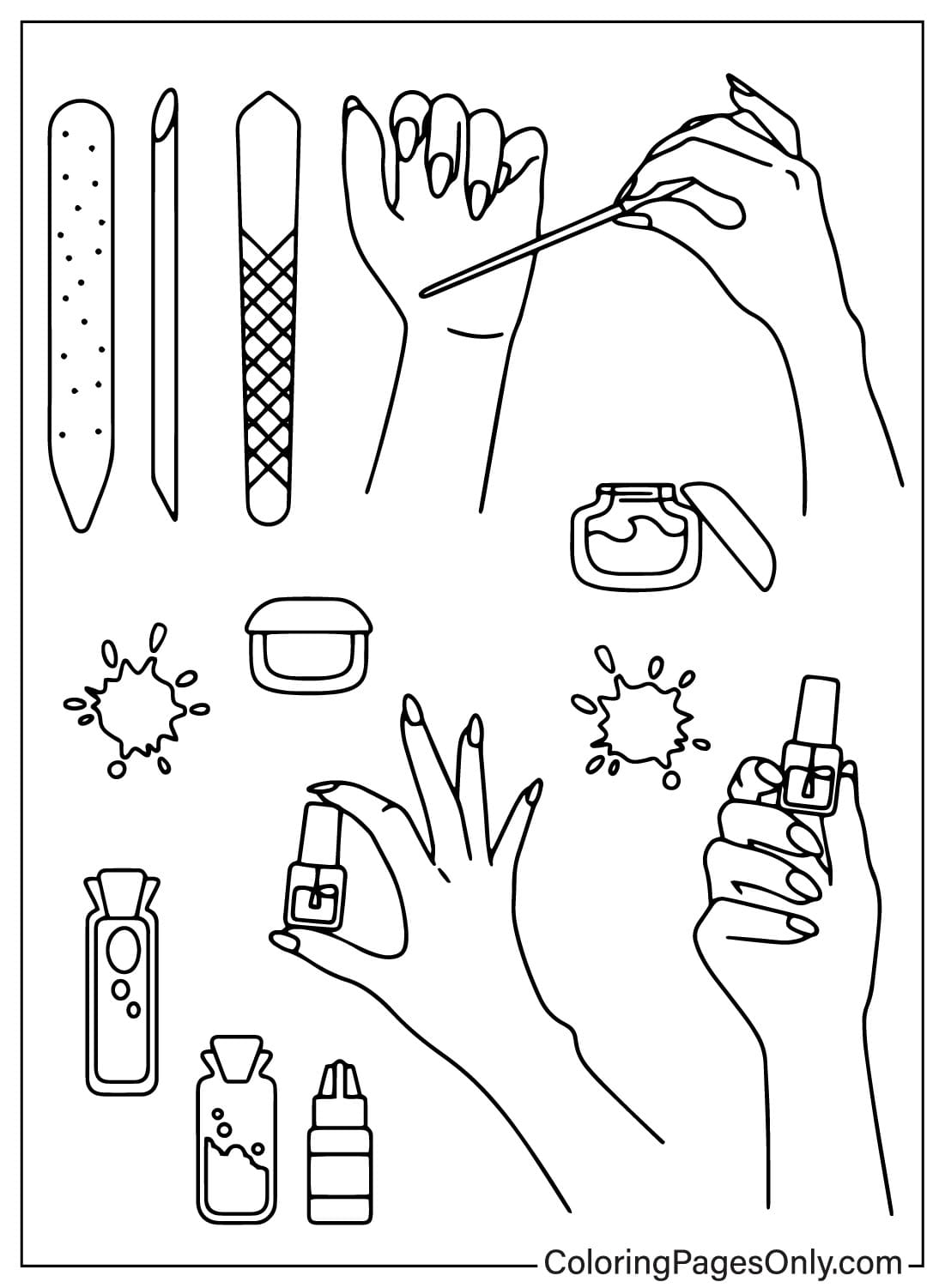 صفحة تلوين الأظافر من Nails