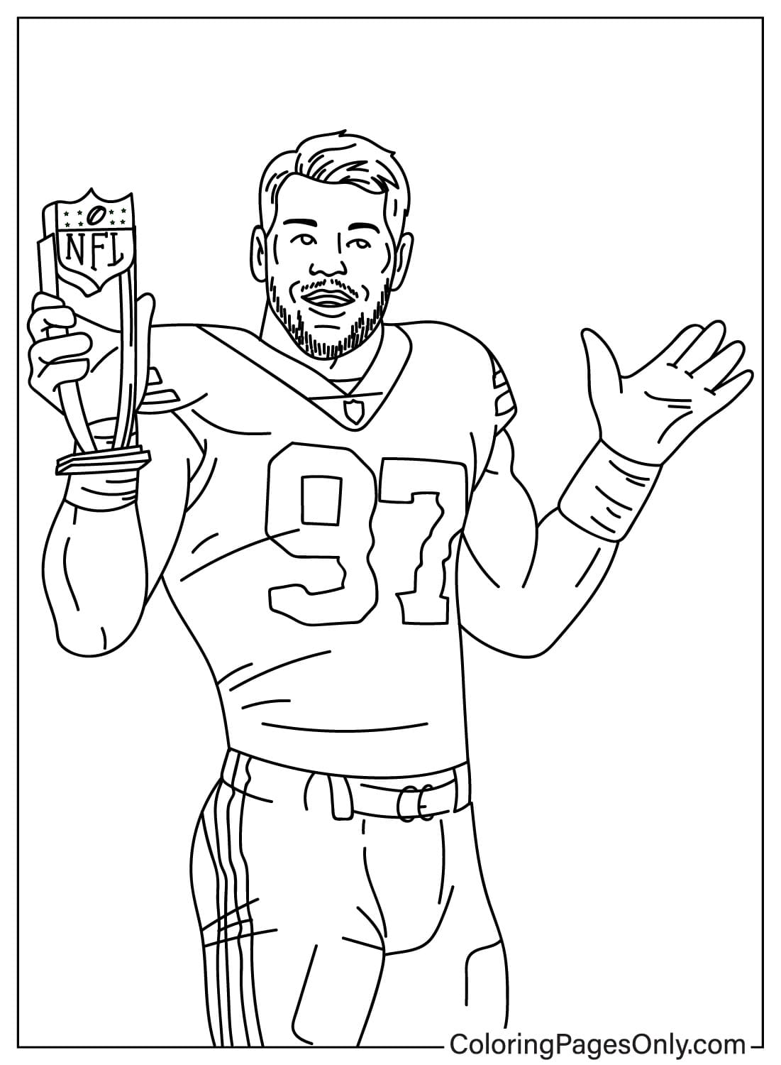 Nick Bosa Coloring Page Free from San Francisco 49ers