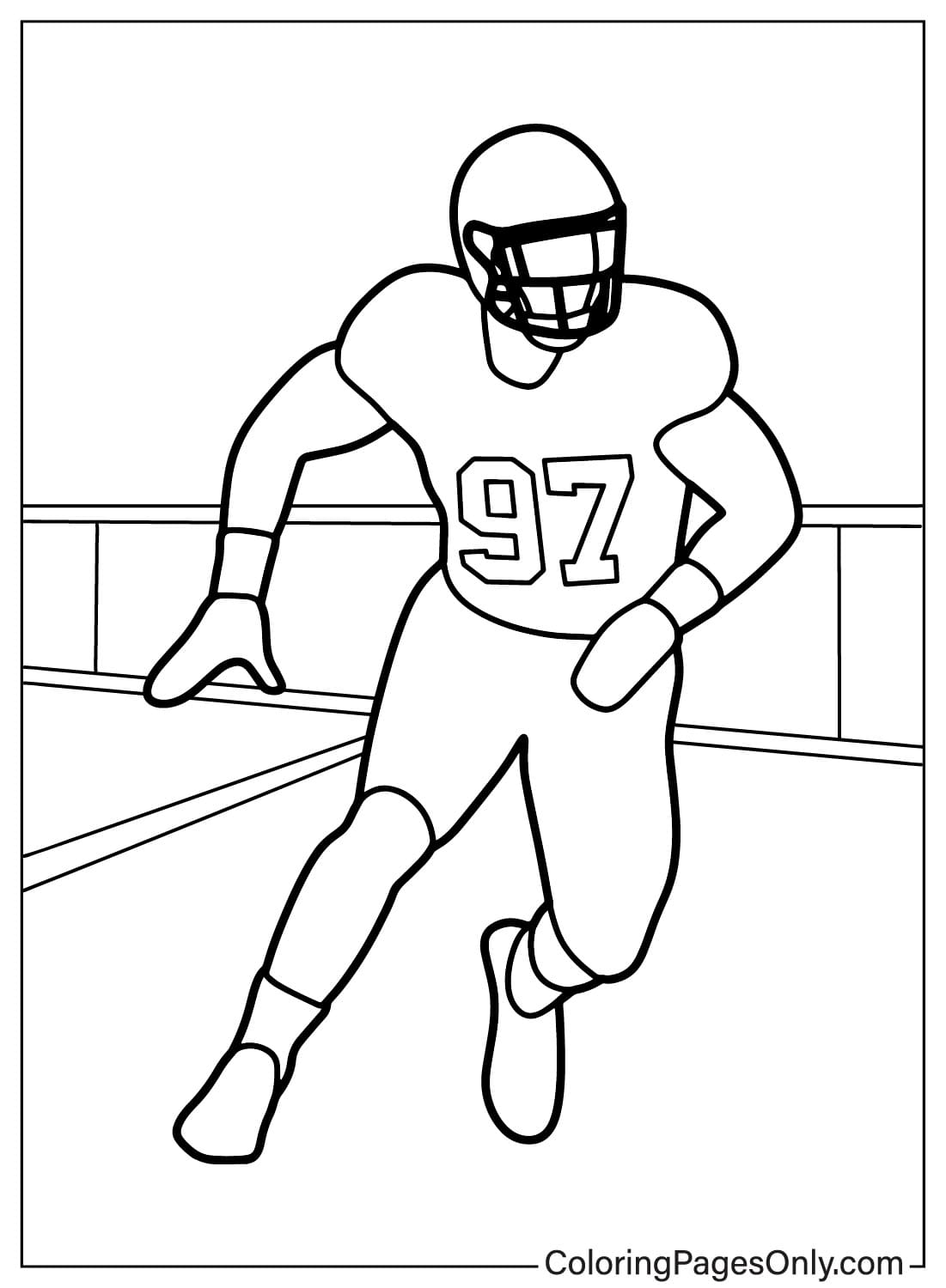 Nick Bosa Coloring Page from San Francisco 49ers