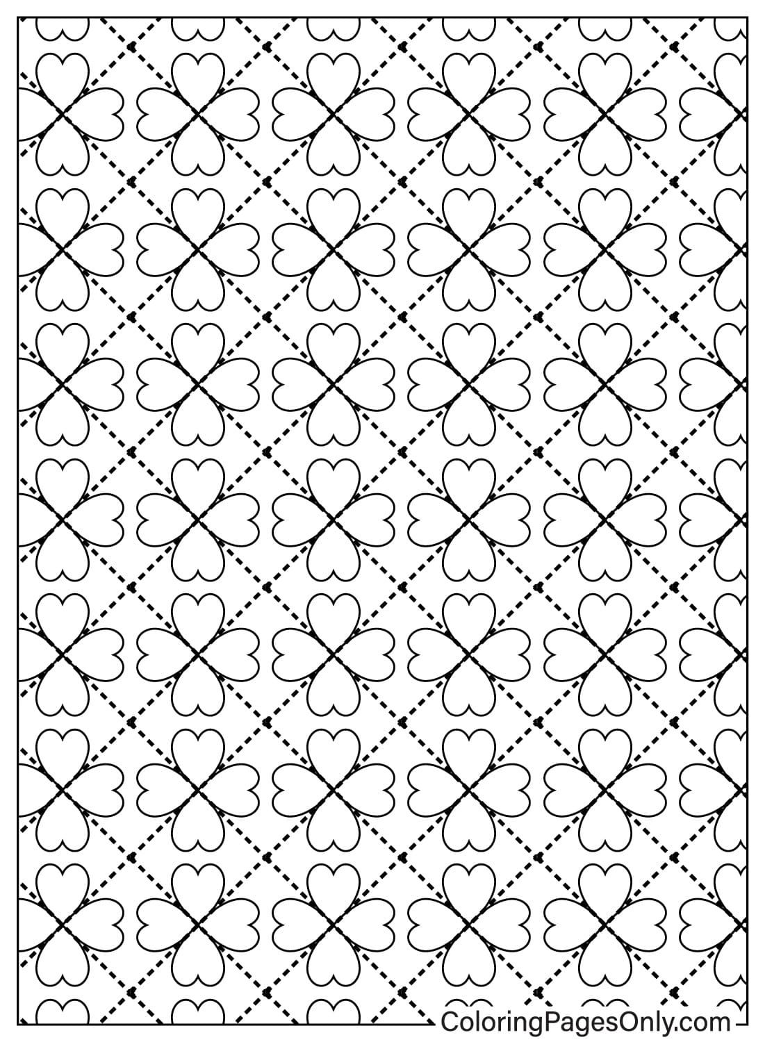 Pattern Shamrock Coloring Page from Shamrock