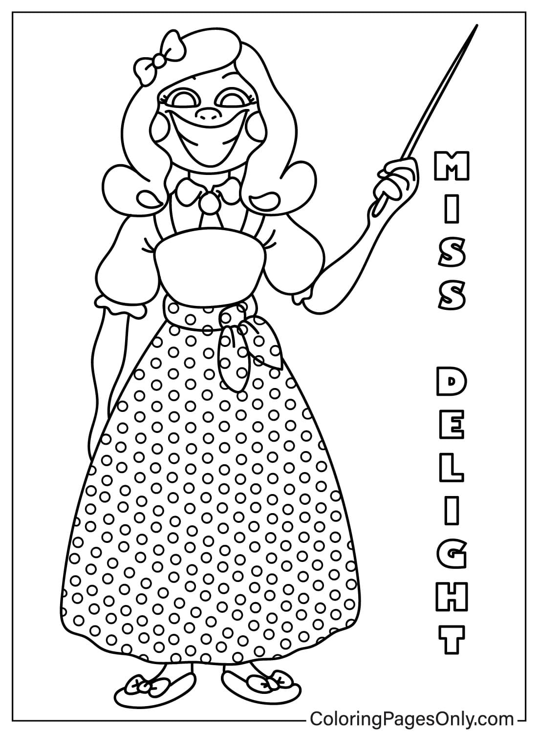 Pictures Miss Delight Coloring Page from Poppy Playtime