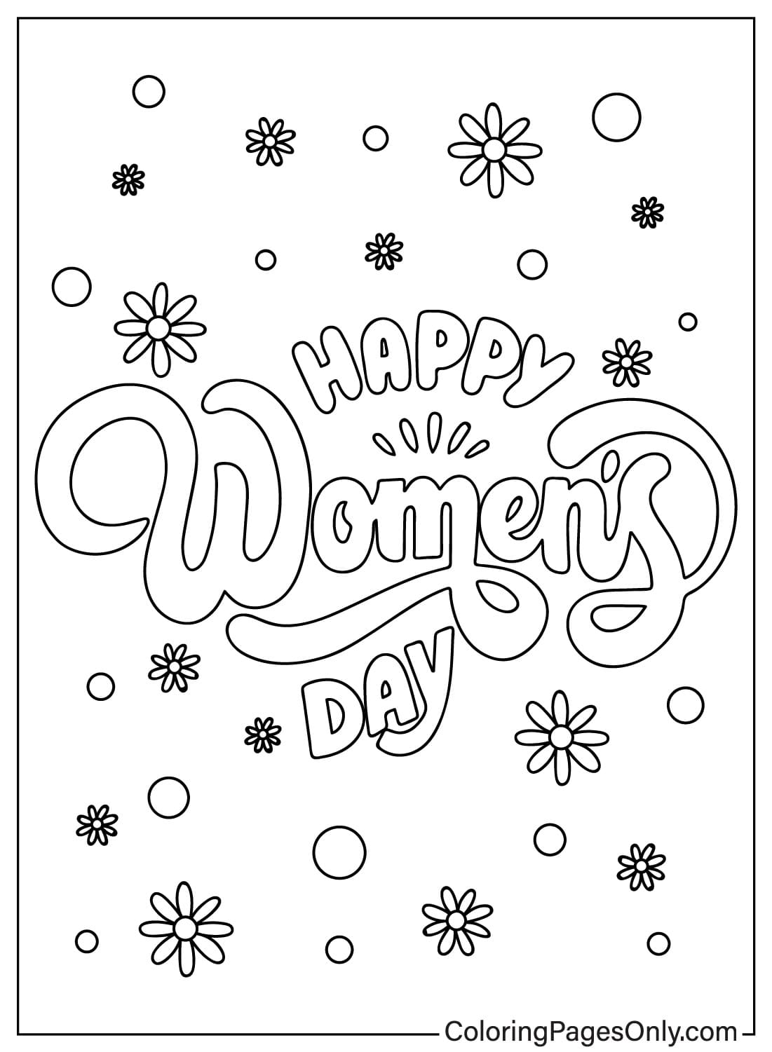 Pictures Womens Day Coloring Page