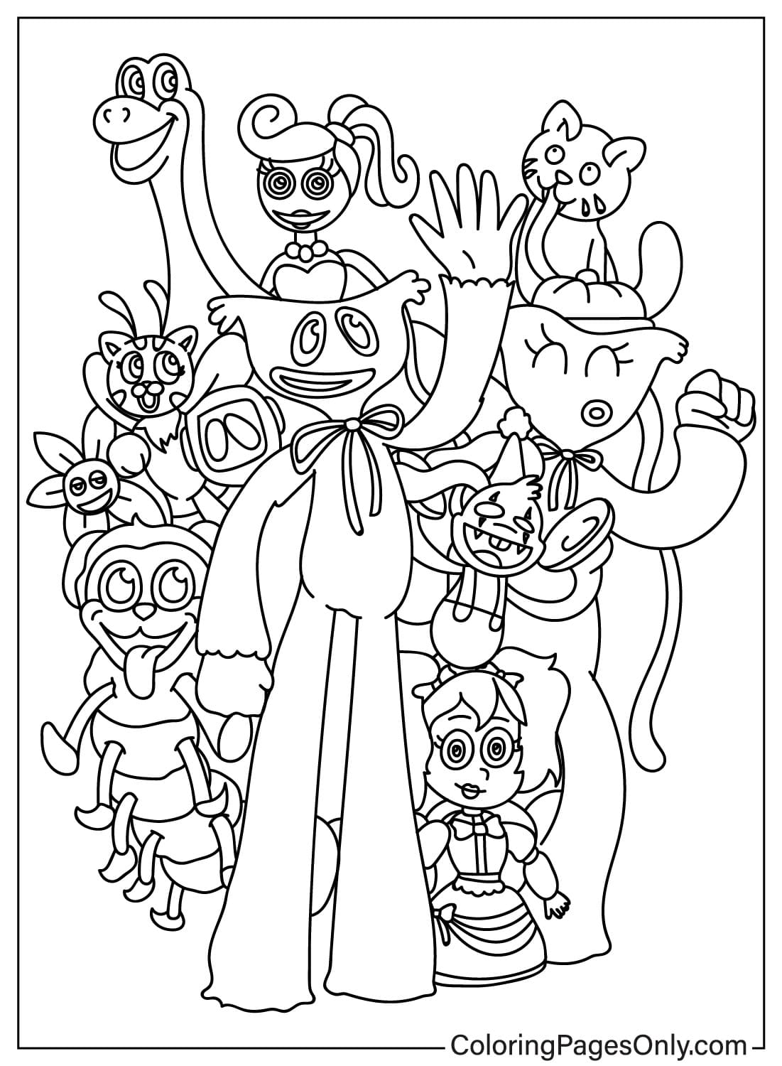 Poppy Playtime Coloring Page Free from Poppy Playtime