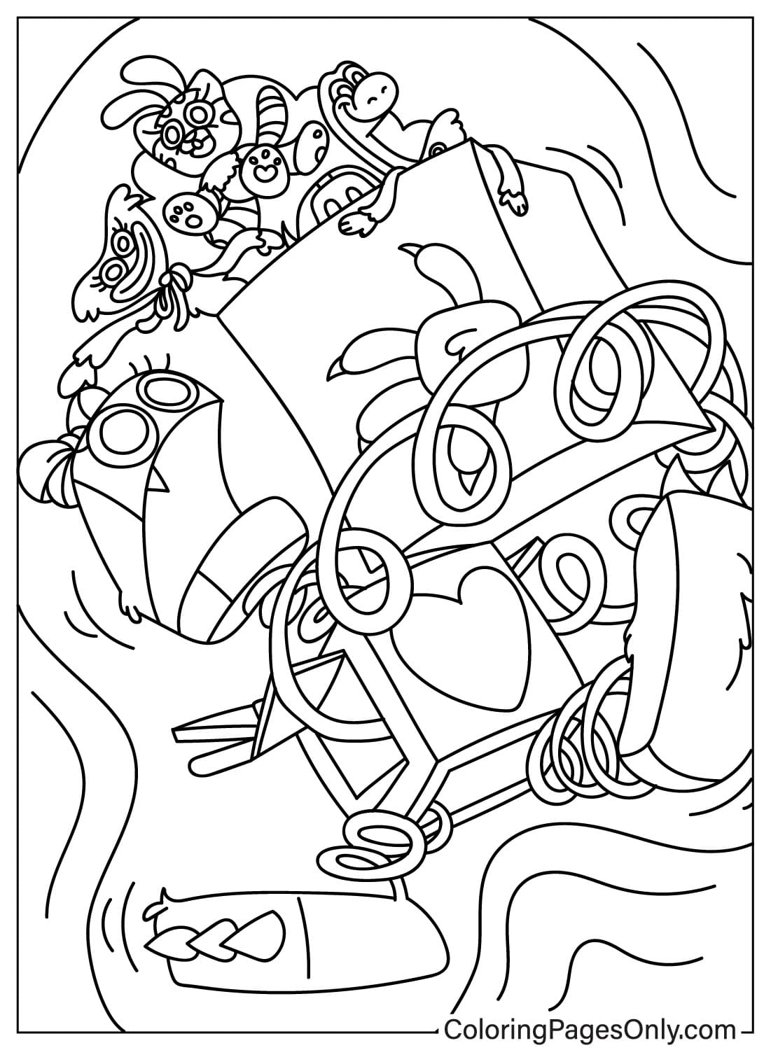 Poppy Playtime Printable Coloring Page from Poppy Playtime