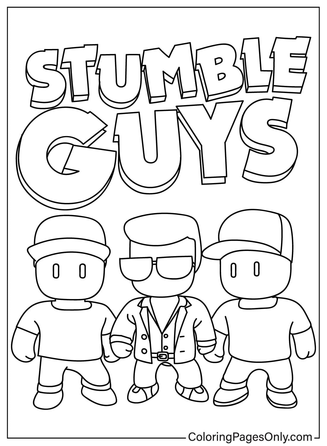 Stumble Guys kleurplaat afdrukken van Stumble Guys