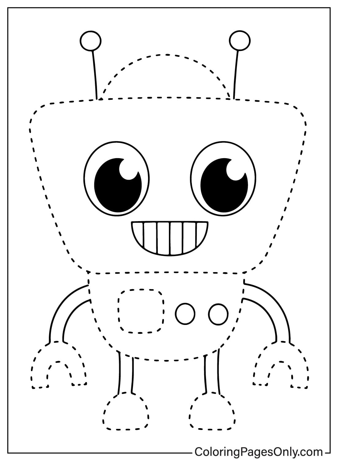 Robot Tracing Pagina da colorare da Tracing